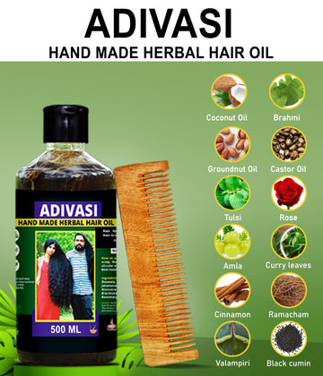 Adivasi Hair Growth Oil (500ML 3 Month Half Course)